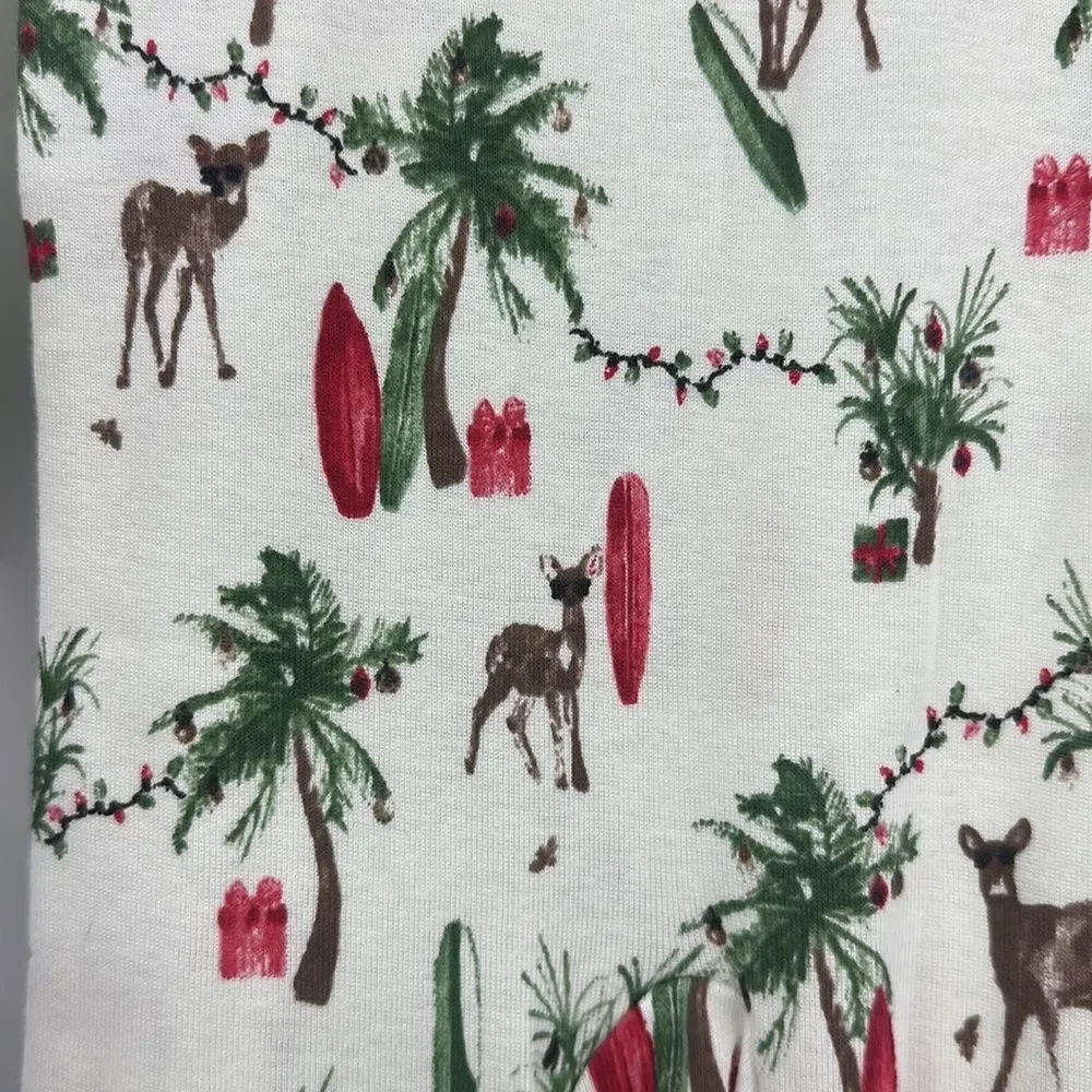 Burt’s Bees Palmtree Dear Christmas Sleeper Sz 6-9m NWT‎
